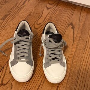 P448 Women’s White/Gray/Black Shimmer Sneaker - Size 37 - Worn only 2x!